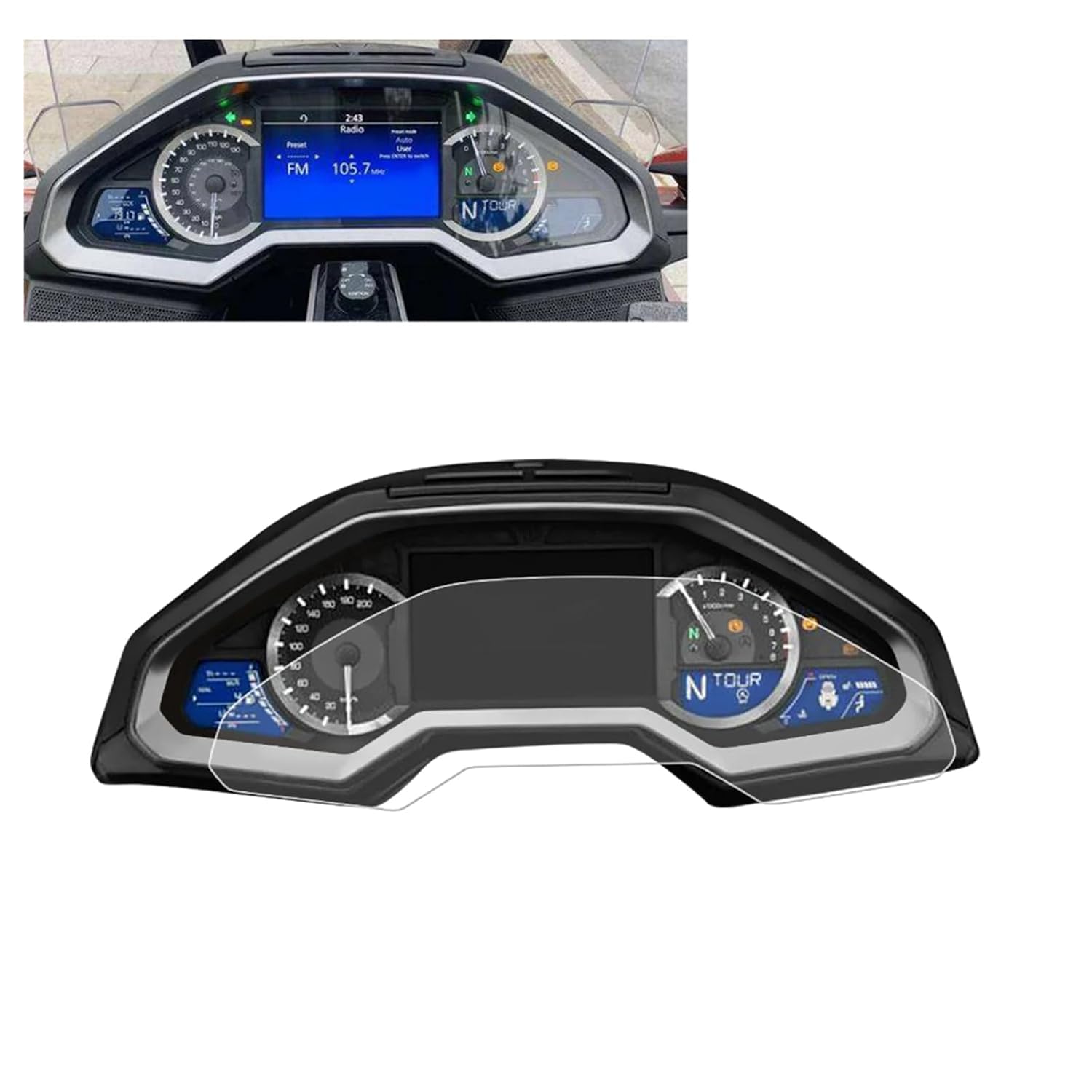 2 Set Instrument Film Dashboard Screen Protector Replacement for Honda Goldwing 1800 GL1800 2018-2023 Cluster Display Screen Protective Cover