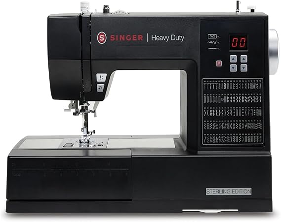 SINGER Heavy Duty 6600C Sterling Sewing Machine Computerized Machine + Accessories | 100 Built-In Stitches Provides 215 Stitches Applications | 60% More Power, 1100 Stitches Per Minute | Metal Frame, 6 One-Step Button Holes | Attachment, 215 stitches with 100 built-in stitches, over 60% power, 1100 stitches per minute, metal frame