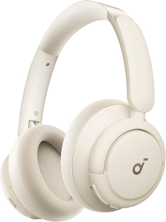 soundcore Anker Q30, Hybrid Active Noise Cancelling Over-Ear Headphones | Multiple Modes, Hi-Res Audio, Custom EQ via App, 50H Playtime, Comfortable Fit, Bluetooth, Multipoint Connection (White)