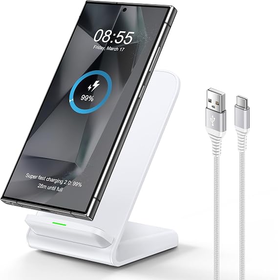 Pixel Wireless Charger Stand Android Fast Charging Pad for Google Pixel 10 Pro/XL/Fold 9 Pro 9a 8a Pro 7A, Samsung S26 S25 Ultra, 15W Wireless Charger Station for Moto G Power 2024/G Stylus 2025 2026