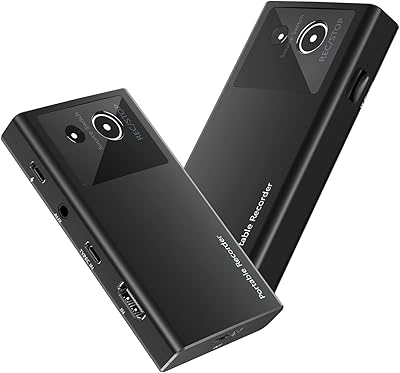 Unisheen 4K 60FPS Portable Video Recoder-Capture Card for Streaming,HDMI or DisplayPort Over USB-C,AUX Earphone Monitoring,Compatible with Phone,Media Player,Computer,TV Sticks,Video Disc Player..