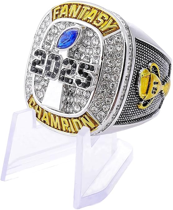Fantasy Football Championship Ring 2025 Award Prize Trophy Sports Winner FFL Champion Ring