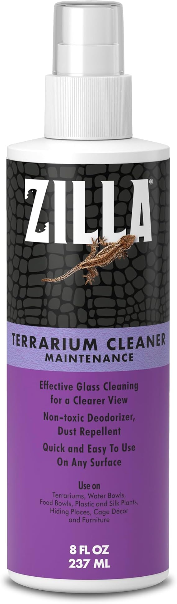 Zilla Terrarium Cleaner, Reptile Cleaner for Glass, Anti-Static