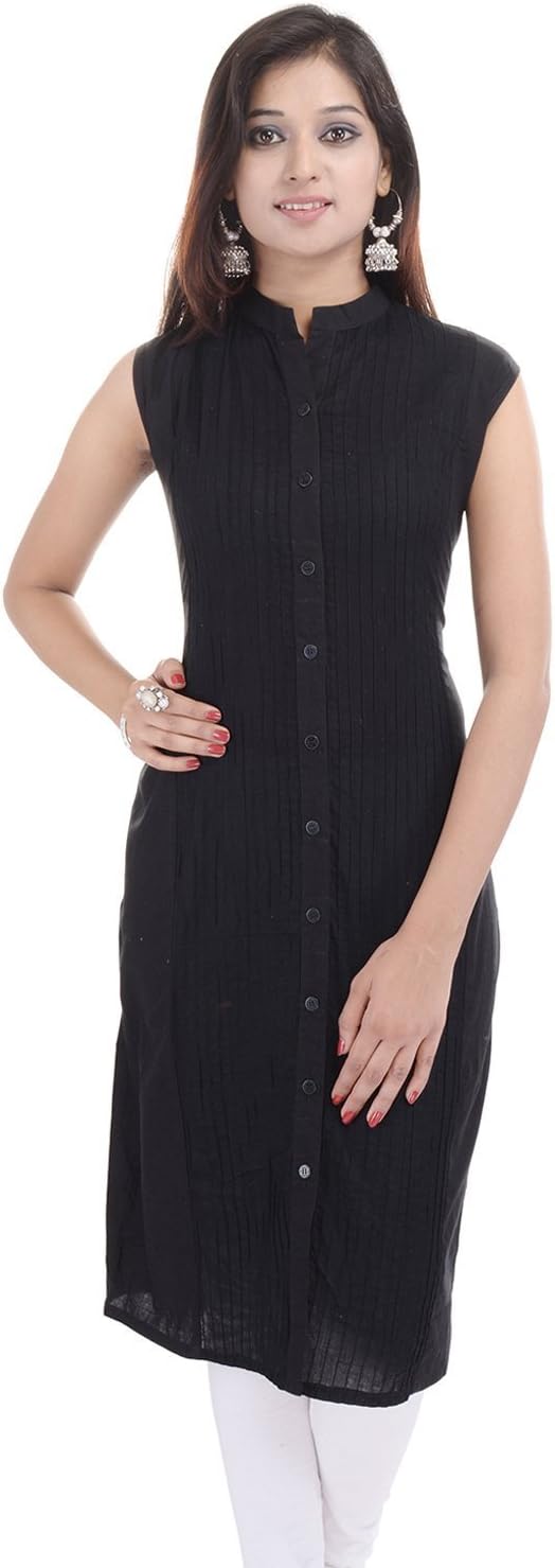 Chichi Indian Women's Plain Cotton Kurti Top