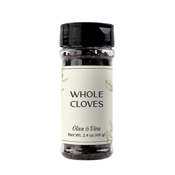 Olive & Vine Whole Cloves, Warm & Spicy, For Baking & Curries, Rich Tradition, Authentic Taste, For Global Recipes (2.4 Ounce)
