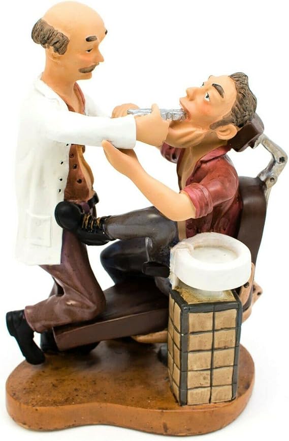 House Brand Classic Vintage Dentist Performing Extraction Dental Figurine 3D Large Model