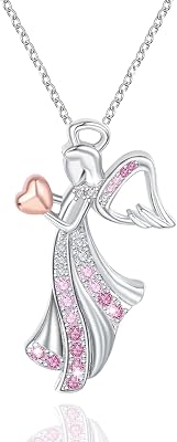 M&Ostyle Angel Necklace for Girls Womens Crystal Pendant Necklaces Gifts Jewelry Gifts for Girls Daughter Granddaughter Niece Birthday