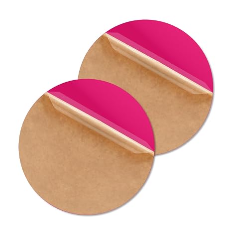 2 Pack Round Acrylic Sheet, 2.7~3mm Thick Acrylic Plastic Sheets Plexiglass Boards for Laser Cutting and DIY Craft Projects (Opaque Pink, 6 Inch Diameter)