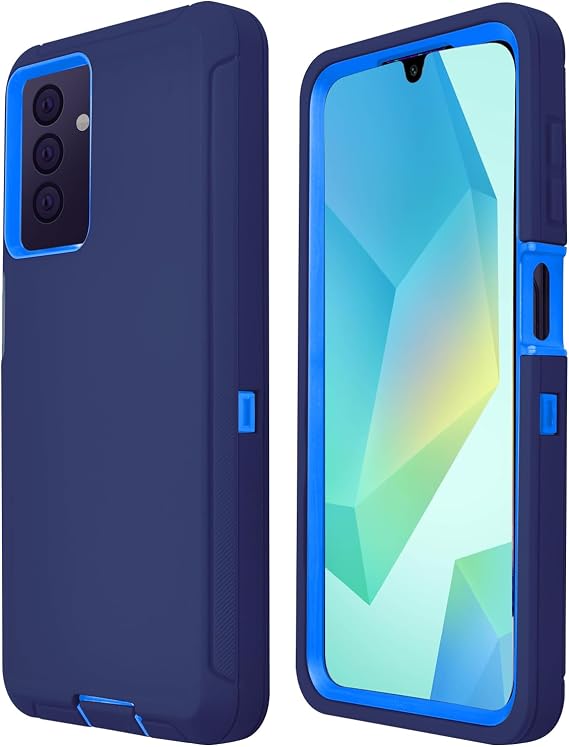 Galaxy A16 5G Case, Heavy Duty Full Body Protective Case, 3-Layer Protective Durable Cover for Samsung Galaxy A16 4G(SM-A165M)/Galaxy A16 5G(SM-A166B/DS) 2025 Release. Dark Blue
