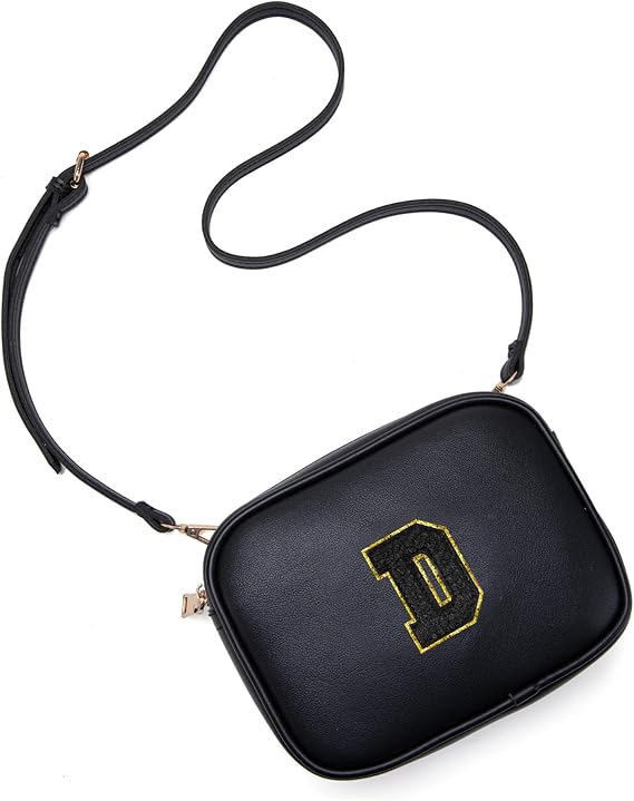Viverte Birthday Gifts for 4 5 6 7 8 9 10 11 12 13 Year Old Girls Initial PU Leather Crossbody Bags for Girls