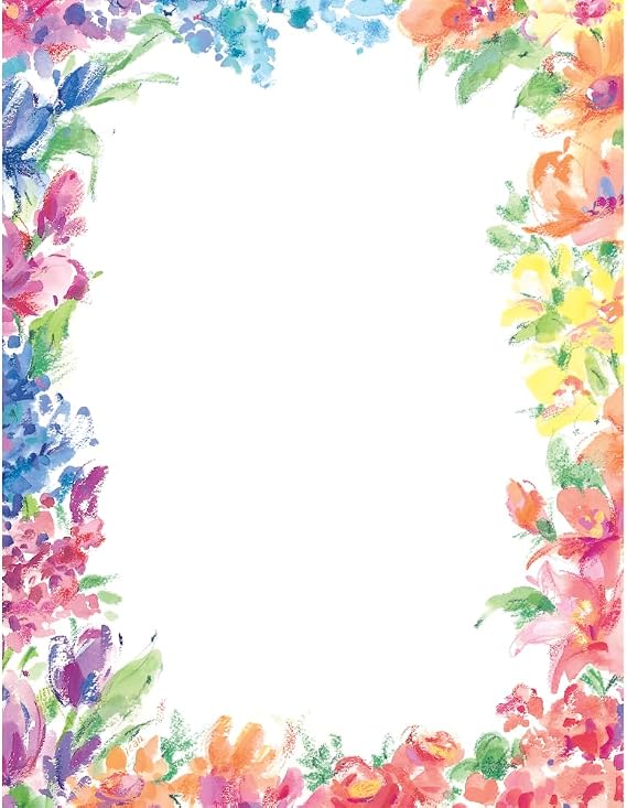 Great Papers! Bright Floral Letterhead, 80 Count, 8.5"x11" (2014333)