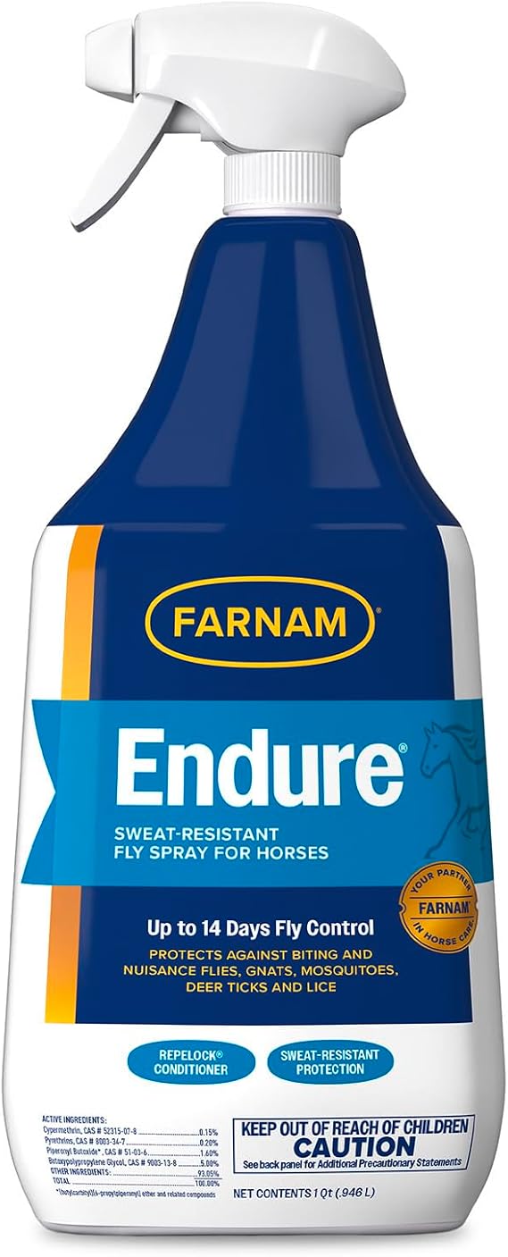 Farnam Endure Sweat-Resistant Fly Spray for Horses 1 Qt