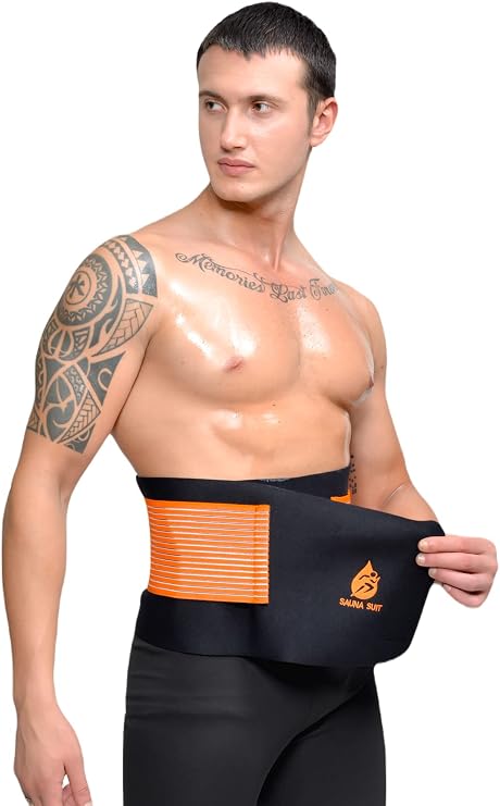 SAUNA SUIT Waist Trimmer Abdominal Belt Unisex Top Actuator Neoprene Premium Quality Corset Body Shaper Exercise Thermal Waist Belt