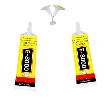 YiJieWZT E-8000 Adhesive Multi-Function Glues,Super Glue Suitable for Phone Screen Repair,Wooden,Jewelery (15ML,2packs)
