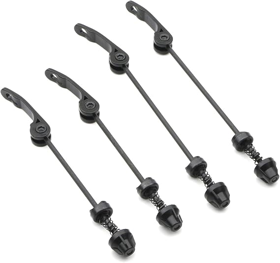 Black/Blue Quick Release Bicycle Hub Front & Rear Bicycle Axle Hollow Shaft Fit for Road Bike, Mountain Bike, MTB, BMX, 2 Pairs