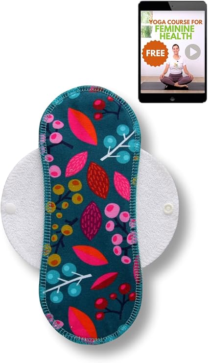 Made in EU – Reusable Sanitary Pads for Light Flow (1 Pc - Small) – High-Temp Washable, Ultra-Soft Cloth Period Pad for Women & Teens – Skin-Friendly Organic Cotton & Secure-Fit for Menstrual Comfort
