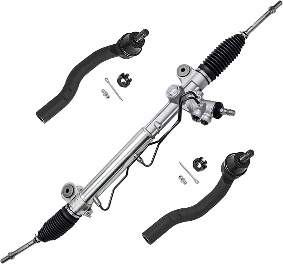 Detroit Axle - Rack & Pinion Kit for Toyota Camry Avalon Lexus ES330 ES350 | Complete Power Steering Rack & Pinion Assembly, 2 Outer Tie Rod Ends Replacement