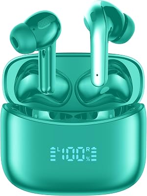 AI Translation Earbuds Real Time 164 Languages Translator Ear Buds Audifonos Traductores Inglés Español 70H Playtime Wireless Earphones AI Bluetooth Headphones for Travel Meeting Learning Royal Green