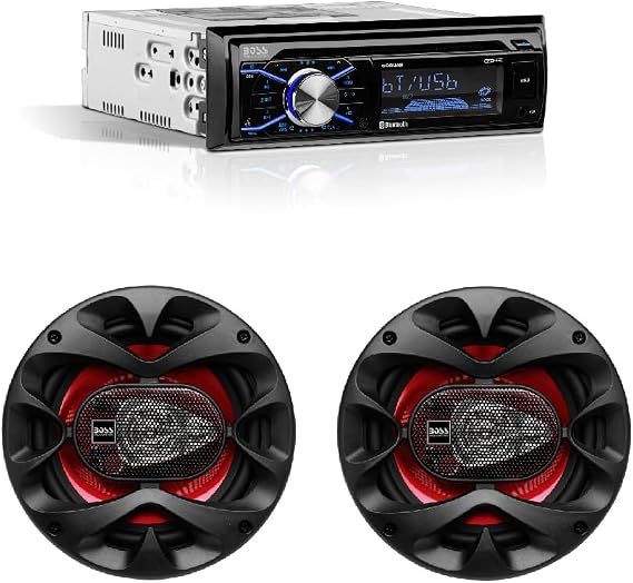 BOSS Audio Systems Bluetooth Car Radio + Two 6.5" Car Speakers