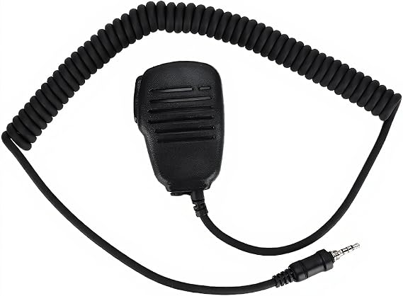 Mini PTT Handheld Microphone Speaker Mic Fit for Vertex VX-6R VX-7R,Pocket Portable Hand Microphone,360 Degrees Rotation and Thick Cable Design