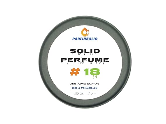 Solid Perfume #18 Inspired by Bal a Versailles Women's Portable Non-Spill Fragrance Concentrated Long Lasting 7gm / 0.25 oz