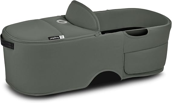 Bugaboo Dragonfly Bassinet, Carrycot with Aerated Mattress and Apron | One Hand Easy Fold with Pram in Any Position, Compatible Dragonfly City Stroller, Forest Green
