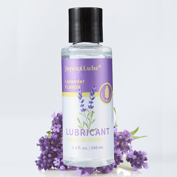 Water-Based Lube Lavender Flavored Lubricant Personal Lube for Men Women and Couples 100ml (Lavender)