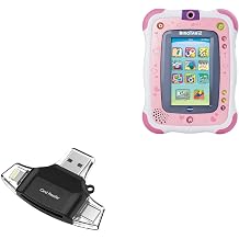 BoxWave Smart Gadget Compatible with VTech InnoTab 3 Plus - AllReader SD Card Reader, microSD Card Reader SD Compact USB - Jet Black