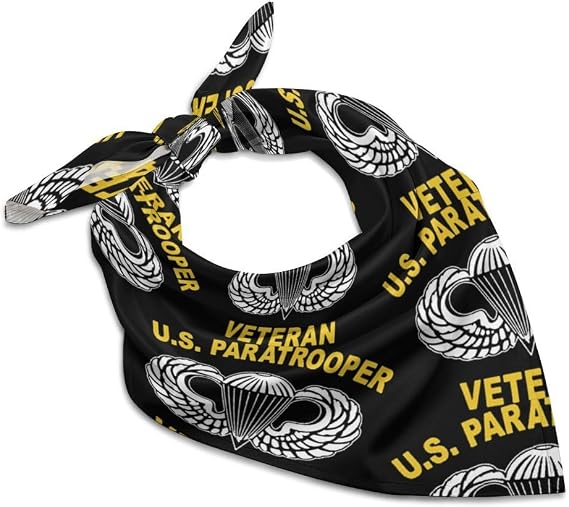 82nd Airborne Paratrooper Army Veteran Bandanas Multi-Purpose Scarf Headband Handkerchiefs for Women Men