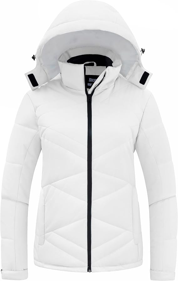 Skieer Women's Waterproof Ski Jacket Warm Snow Winter Coat Hooded Raincoat