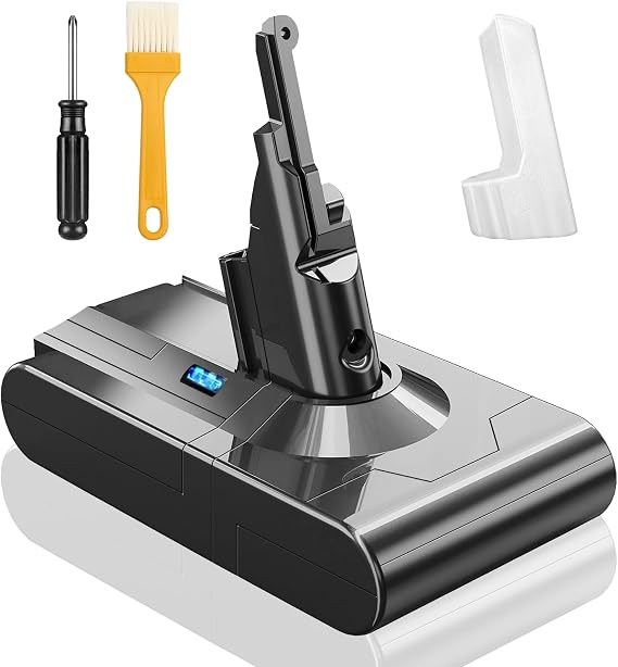 V8 Battery Replacement Compatible with Dyson V8 Animal/Fluffy/Absolute/Motorhead/V8 Plus Cordless SV10 Carbon Fibe Vacuum Cleaner, 80 Minutes Long-Lasting Stable Operation 25.2V Battery