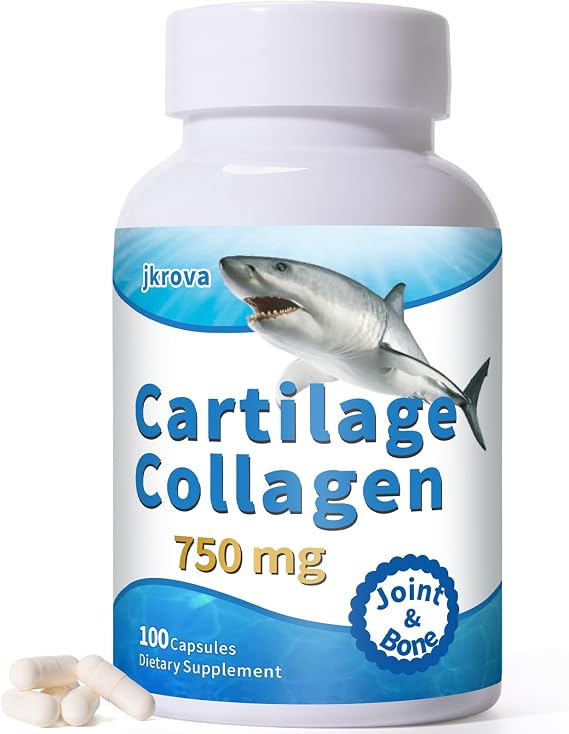 Cartilage, for Joint & Bone, with Cartilage 750mg, Glucosamine & Collagen, Support Joint Function, Bone Density & Cartilage Health, Aging Joints, 100 Capsules