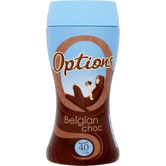 Options Belgian Chocolate Instant Hot Chocolate Drink (220g)