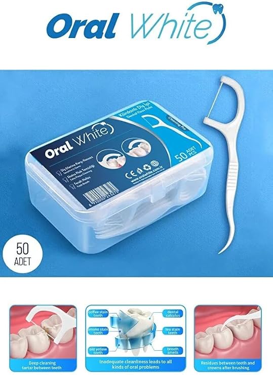 Oral White Cleaning Pro Kürdanlı Diş İpi, Aromasız