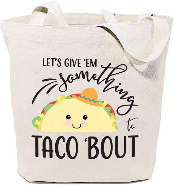 The Cotton & Canvas Co. Food Pun Reusable Grocery Bag and Farmers Market Tote Bag