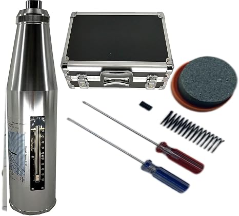 Portable Resiliometer Concrete Rebound Hammer Tester NDT Rebound Hammer Test with Test Range 10 to 60Mpa 2.207J Impact Energy High Aluminum Shell Material ASTM GB/T9138 Standard