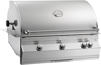 Fire Magic Aurora 36-Inch Built-In Propane Grill with Analog Thermometer & Rotisserie, 90,000 BTU Burners, 792 Sq. In. Outdoor Kitchen Stainless Steel BBQ Grill A790i-8EAP