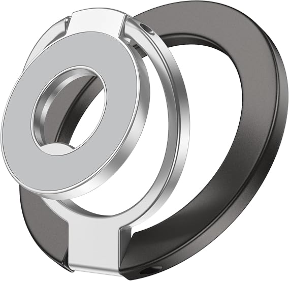 Magnetic Phone Ring Holder for MagSafe, 360 Rotation Cell Phone Grip Stand | Finger Ring Kickstand Two-Sided Magnet for Samsung Galaxy S26 S25 Ultra iPhone 17 Pro Max 16e 16 Pro Max MagSafe Accessories