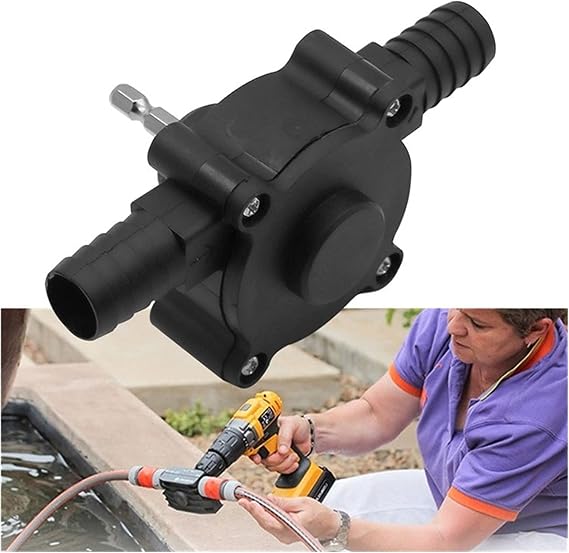 Electric Submersible Pump Portable Electric Drill Pump Diesel Oil Fluid Water Pump Mini Hand Self-Priming Liquid Transfer Pumps Home Garden Outdoor Tool Sump Pump
