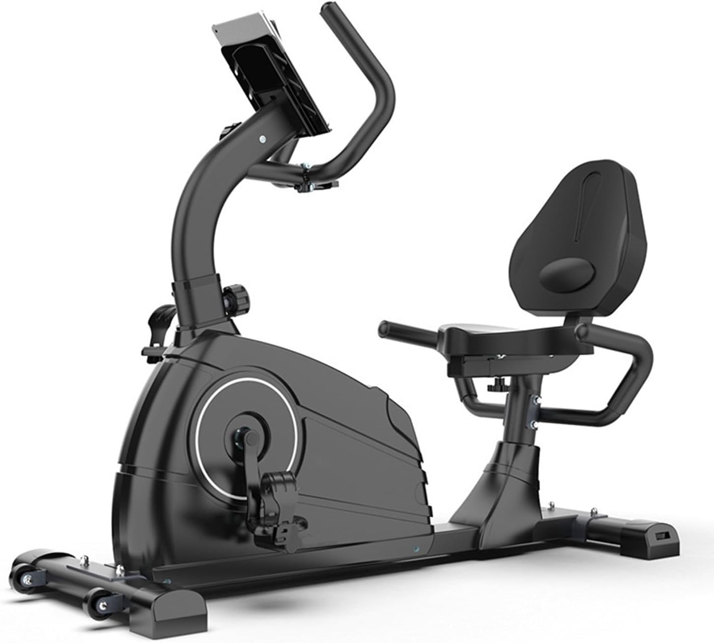 Recumbent Exercise Bike, Fixed Bike with Phone Holder and Adjustable Resistance, Indoor Cycling Bike, Health & Fitness, Magnetic Resistance Recumbent Bike for Seniors, Bodybuilders, Postpartum Women