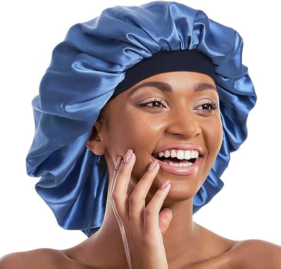 Extra Large Silky Satin Bonnet Double Layer, Double Care