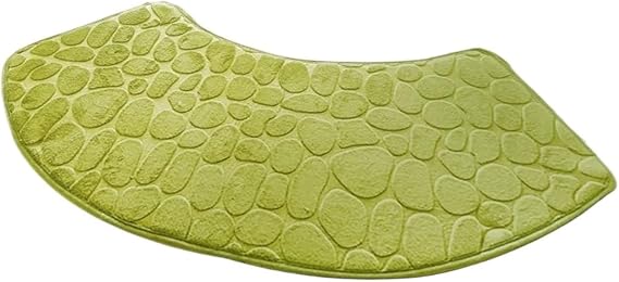 Quadrant Curved Shower Mat Practical Curved Bath Mat Thickened Shower Doormat Non-slip Absorbent Bathroom Floor(Green)
