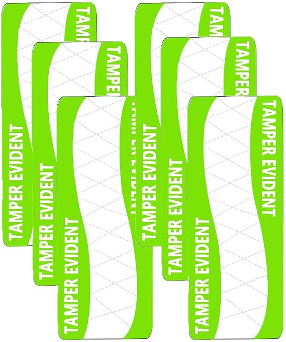 Tamper-Evident Direct Thermal Label, 2.2" x 6" Tamper-Evident Food Sealed for Freshness and Safety Labels,Package Sealed for Drink,Gift Packing(Pack-300)(Green)