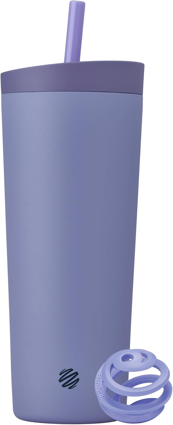 BlenderBottle Tumbler 2-in-1 Stainless Steel Shaker Bottle 24 oz, Moon Mist