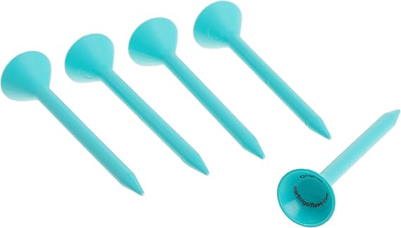 Martini Golf Tees 3-1/4" Durable Plastic Tees (5 Pack), Aqua