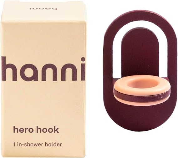 HANNI Hero Safety Razor Holder, Heavy Duty Storage Stand for Shaving Accessories, Bathroom or Shower Organizer for Men and Women, Burgundy Razor Storage