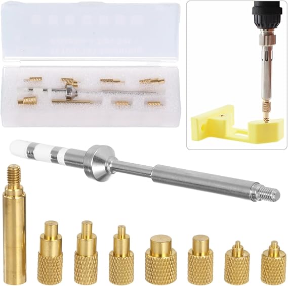 Soldering Iron Tips & Adapter Set, M2 To M8 Screw-In Tips For Ts100, Ts101, Pine64, 936 Soldering Irons, 3D Printing Heat Tools