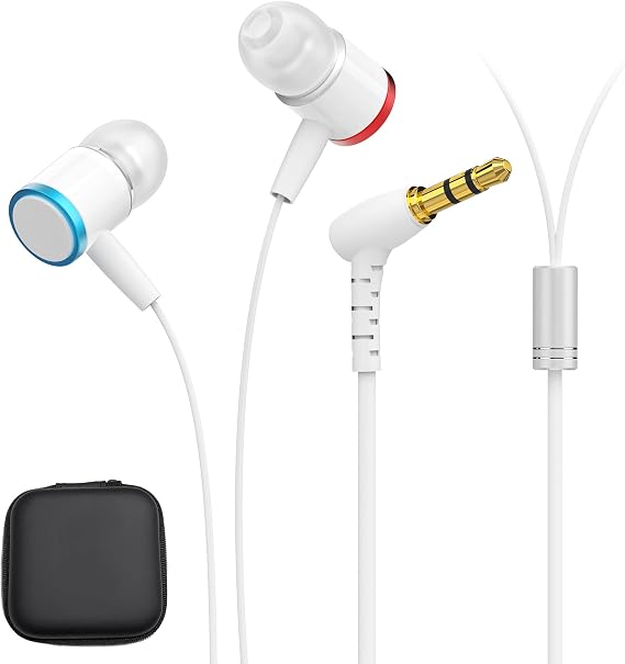 In-Ear Noise Cancelling Headphones with 3D Surround Sound, Triple Silicone Ear Tips, Aluminum Alloy Housing & Storage Case for VR Headset