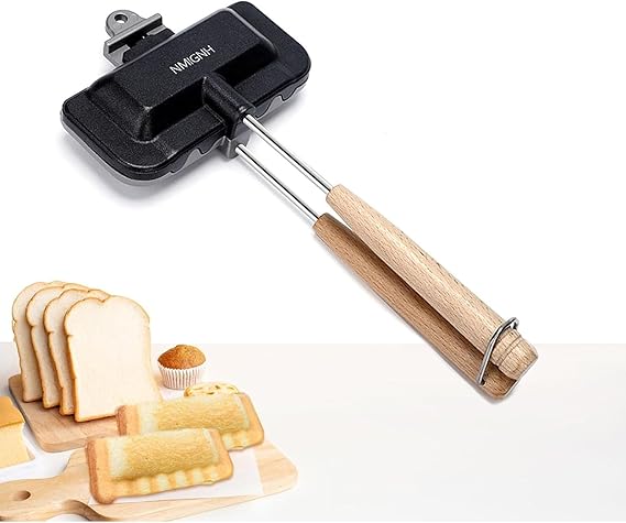 Hot Sandwich Maker, Double-Sided Sandwich Baking Pan,Double Sided Frying Pan for Breakfast,Hot Dog Toaster,Campfire Sandwich Maker(1Pcs)