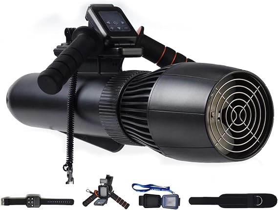 Underwater Sea Scooter Max 7km/h, 60+ Min Runtime, Underwater Booster 500W Lithium Battery, Propeller Underwater Scooter for Paddle Boarding, Scuba, Swimming.
